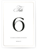 Loren Foil-Pressed Table Numbers