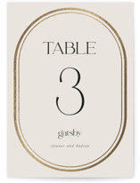 oval Foil-Pressed Table Numbers