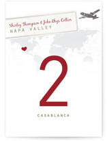 A Faraway Destination Foil-Pressed Table Numbers