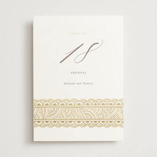 Gilded Henna Foil-Pressed Table Numbers