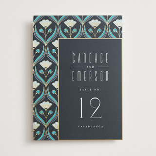 Deco pattern Foil-Pressed Table Numbers