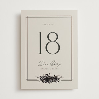 Bouquet Toss Foil-Pressed Table Numbers