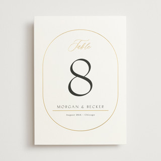 Postcard Foil-Pressed Table Numbers