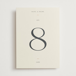 Walnut Foil-Pressed Table Numbers