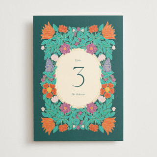 Tropical garden Foil-Pressed Table Numbers