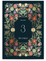 Gilded Tapestry Foil-Pressed Table Numbers