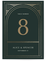 deco arch Foil-Pressed Table Numbers