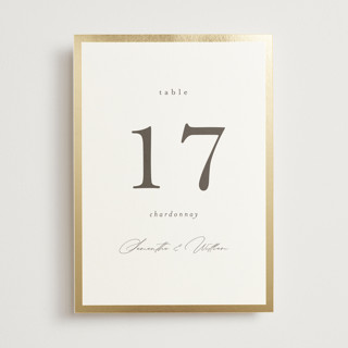 Surround Foil-Pressed Table Numbers