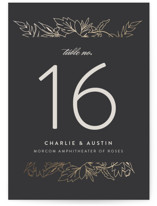 Delicate Botanicals Foil-Pressed Table Numbers