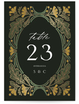 Embellished Foil-Pressed Table Numbers