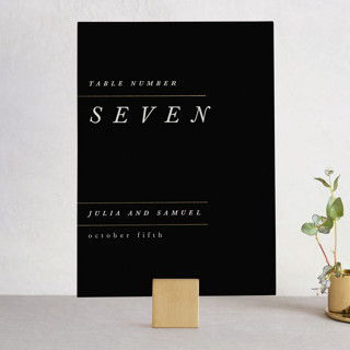 Lined Foil-Pressed Table Numbers