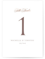Better Half Foil-Pressed Table Numbers