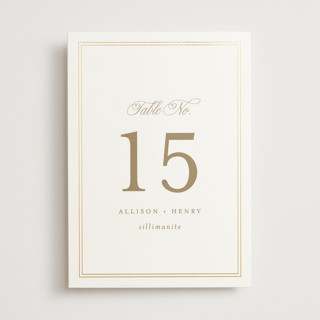 Chic Monogram Foil-Pressed Table Numbers
