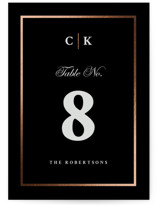 Floral Ampersand Foil-Pressed Table Numbers