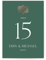 Celtic Love Knot Foil-Pressed Table Numbers