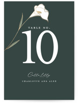 Elegant Lillies Foil-Pressed Table Numbers