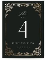 Majesty Foil-Pressed Table Numbers