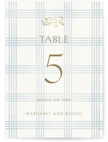 salt and ivory Foil-Pressed Table Numbers