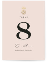 tropical getaway Foil-Pressed Table Numbers