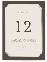 Arch Frame Foil-Pressed Table Numbers