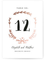 Always Foil-Pressed Table Numbers