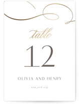 Forever And Foil-Pressed Table Numbers