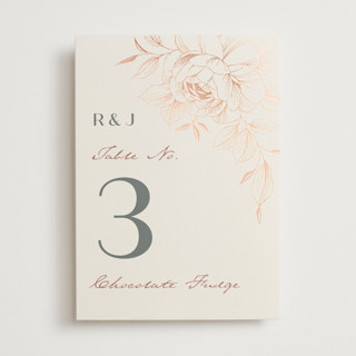 Lovely Foil-Pressed Table Numbers