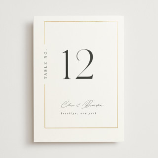 Gilded Border Foil-Pressed Table Numbers