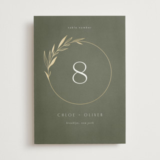 Botanical Arches Foil-Pressed Table Numbers