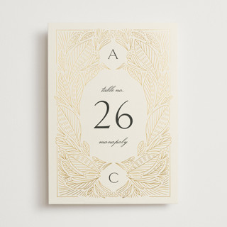 Royalty Foil-Pressed Table Numbers