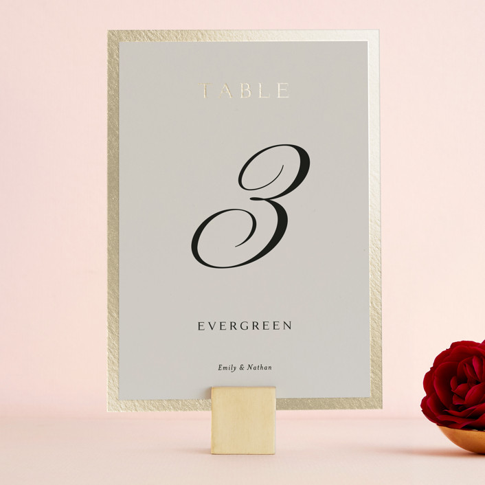 framed simplicity Foil-Pressed Table Numbers by Kasia Labocki | Minted