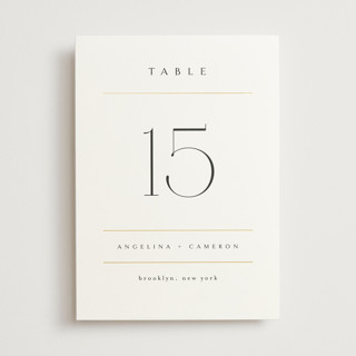 sophisticate Foil-Pressed Table Numbers