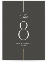 Formal lines Foil-Pressed Table Numbers