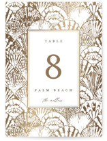 By the Seashore Foil-Pressed Table Numbers