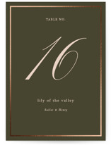 Playbill Foil-Pressed Table Numbers