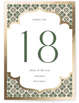 Kareem Foil-Pressed Table Numbers