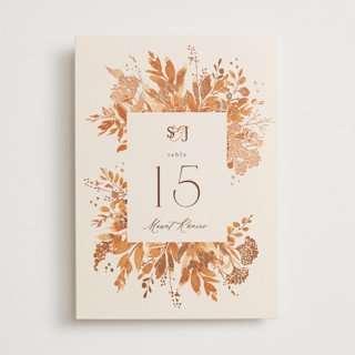 Wedding in Aspen Foil-Pressed Table Numbers