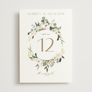 Country Garden Foil-Pressed Table Numbers