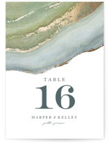 Coastal Lines Foil-Pressed Table Numbers