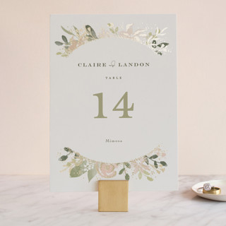 Greenwich Foil-Pressed Table Numbers