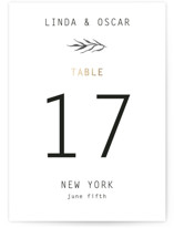 A Place to Remember Foil-Pressed Table Numbers