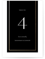 New Monogram Foil-Pressed Table Numbers