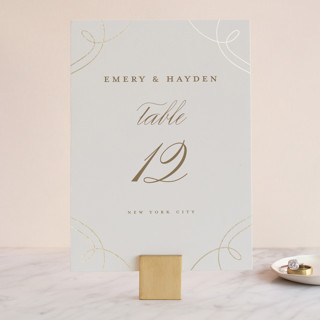 Loop Foil-Pressed Table Numbers