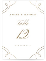 Loop Foil-Pressed Table Numbers