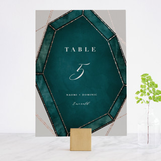 Geometric Gem Foil-Pressed Table Numbers