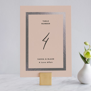 Love Affair Foil-Pressed Table Numbers