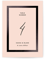 Love Affair Foil-Pressed Table Numbers