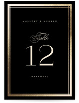 Formal Foil-Pressed Table Numbers