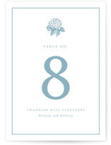 Hydrangea bloom Table Numbers