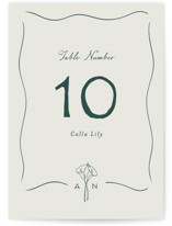 Pair of Calla Lilies Table Numbers